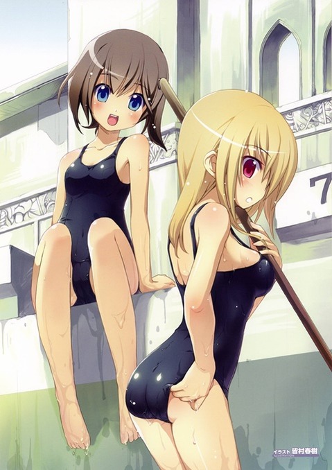 スク水(スクール水着)を着てる可愛い女の子の二次エロ画像⑥　100枚 58