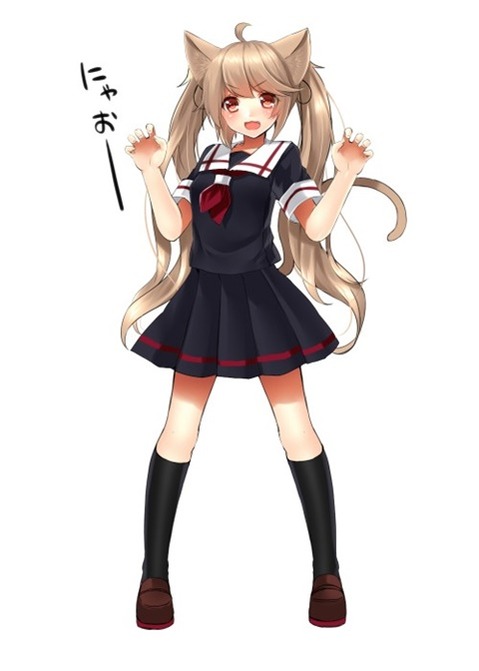 猫耳が可愛い女の子の二次エロ画像②　100枚 57