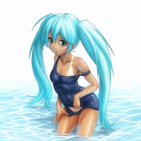 スク水(スクール水着)を着てる可愛い女の子の二次エロ画像①　100枚 4