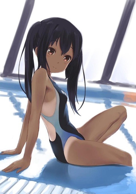 日焼け跡が色っぽい女の子の二次エロ画像③　100枚 52