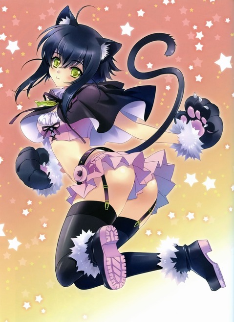 猫耳が可愛い女の子の二次エロ画像⑤　100枚 99