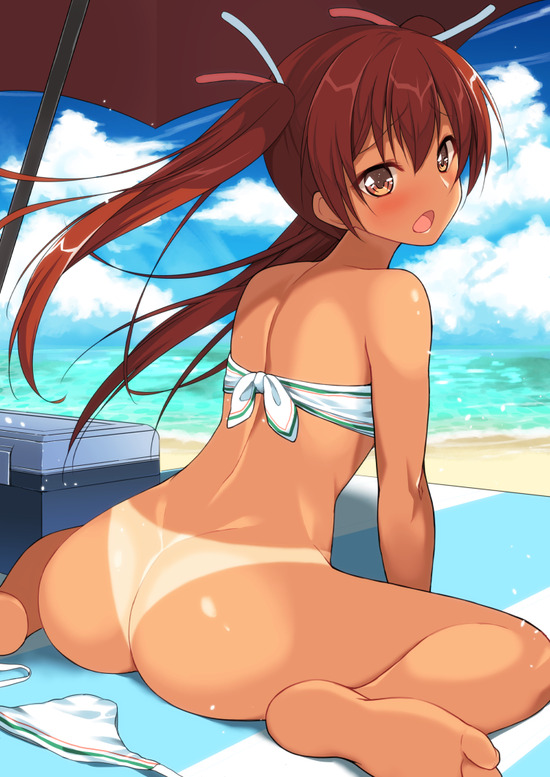 【二次】水着脱ぎかけな女の子のちょっとHな画像が見たい！ 6