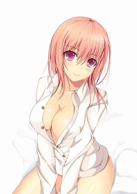 裸にシャツを羽織った女の子の二次エロ画像⑧　25枚 7