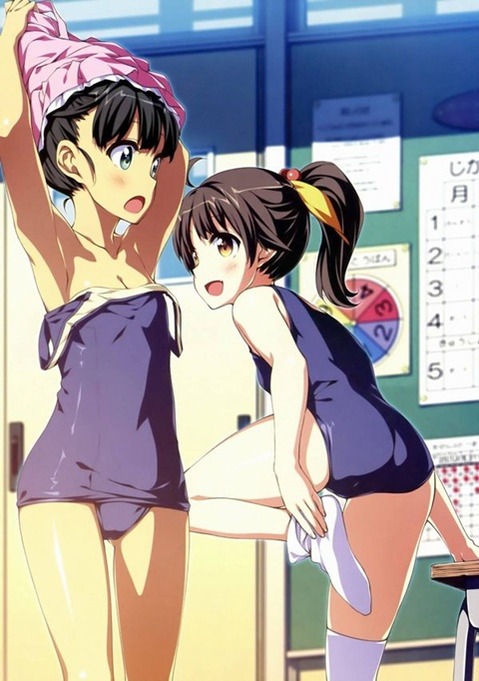 スク水(スクール水着)を着てる可愛い女の子の二次エロ画像③　100枚 42