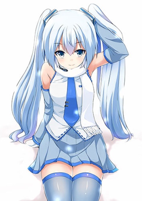 ニーソ・ニーハイを履いた女の子の二次エロ画像⑤　100枚 80