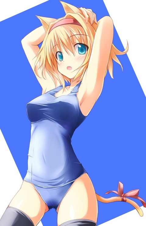 スク水(スクール水着)を着てる可愛い女の子の二次エロ画像③　100枚 65