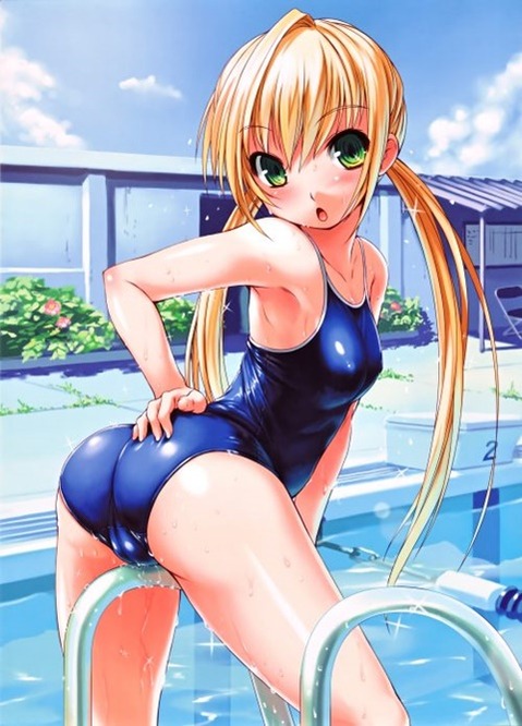 スク水(スクール水着)を着てる可愛い女の子の二次エロ画像①　100枚 61