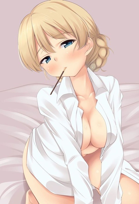 裸にシャツを羽織った女の子の二次エロ画像⑧　25枚 4