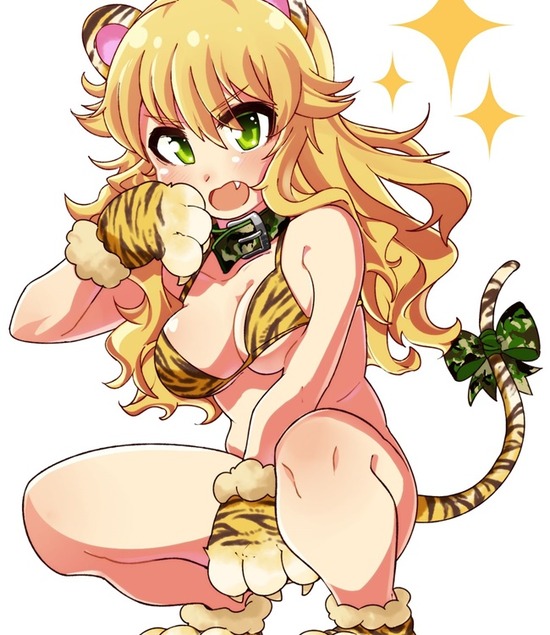 【二次エロ】虎柄のビキニを着ている可愛い女の子たちのエロ画像がみたい！① 14