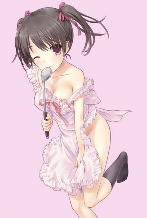 裸エプロンがエロくて仕方ない二次エロ画像④　25枚 8