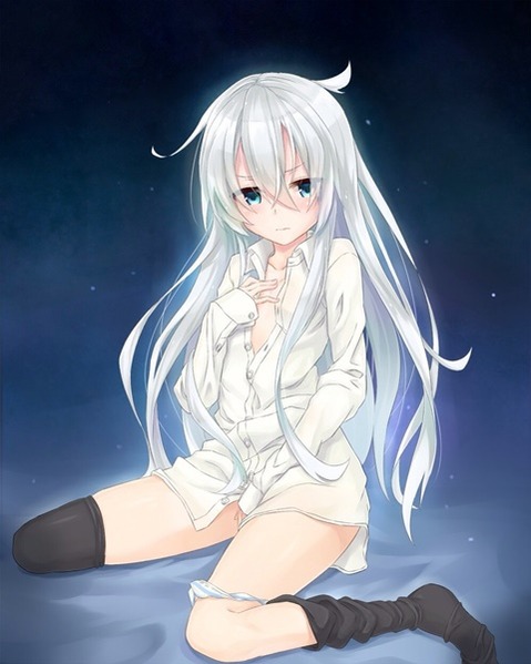 裸にシャツを羽織った女の子の二次エロ画像⑨　25枚 4