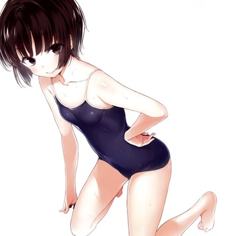スク水(スクール水着)を着てる可愛い女の子の二次エロ画像⑥　100枚 86