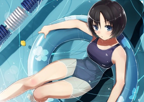 スク水(スクール水着)を着てる可愛い女の子の二次エロ画像②　100枚 83
