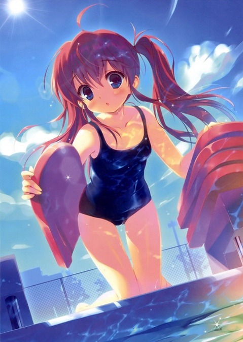スク水(スクール水着)を着てる可愛い女の子の二次エロ画像③　100枚 59