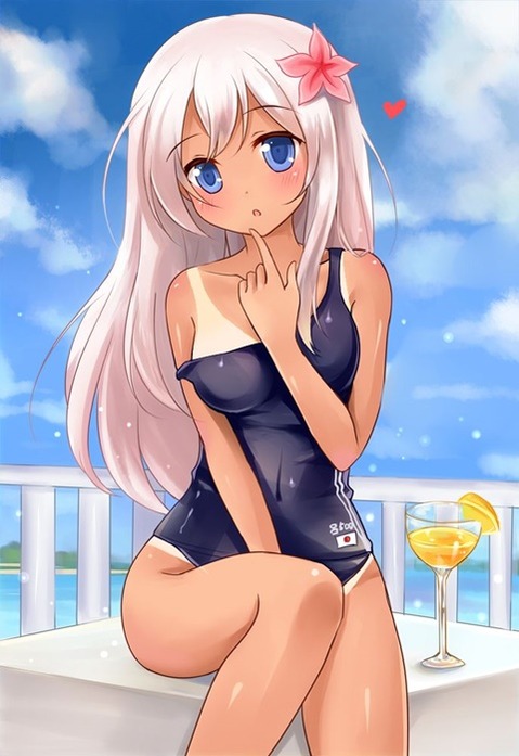 スク水(スクール水着)を着てる可愛い女の子の二次エロ画像⑤　100枚 75