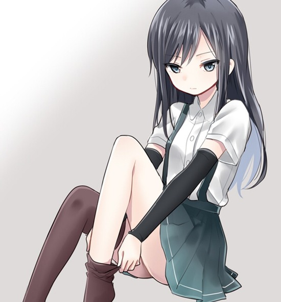 【二次エロ】【艦これ】ロリっ子すぎる制服娘朝潮ちゃんのパンチラ画像がみたい！ 7