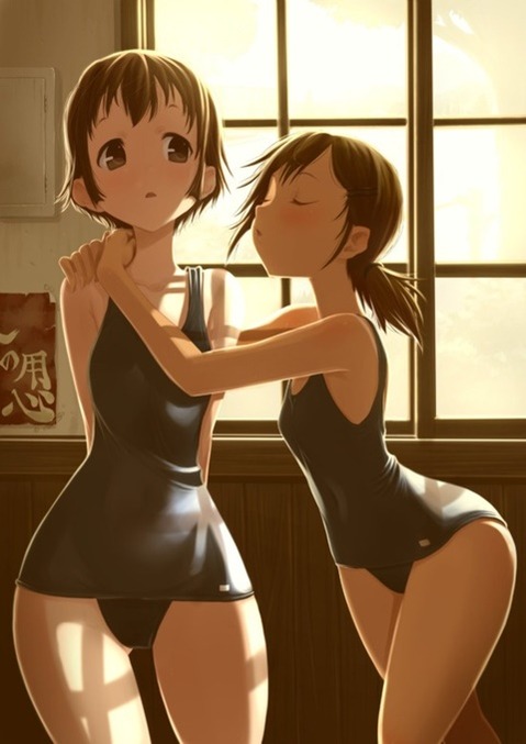 スク水(スクール水着)を着てる可愛い女の子の二次エロ画像⑤　100枚 96