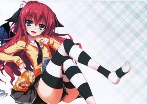 ニーソ・ニーハイを履いた女の子の二次エロ画像⑤　100枚 12