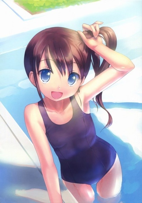 スク水(スクール水着)を着てる可愛い女の子の二次エロ画像③　100枚 21
