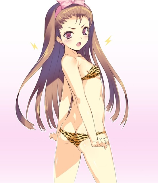 【二次エロ】虎柄のビキニを着ている可愛い女の子たちのエロ画像がみたい！① 12
