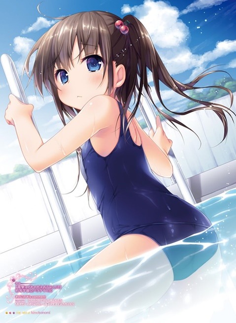 スク水(スクール水着)を着てる可愛い女の子の二次エロ画像⑥　100枚 50