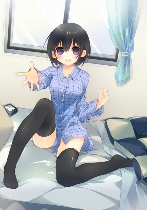裸にシャツを羽織った女の子の二次エロ画像③　25枚 10