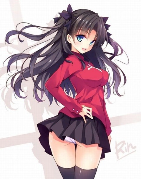 ニーソ・ニーハイを履いた女の子の二次エロ画像③　100枚 15
