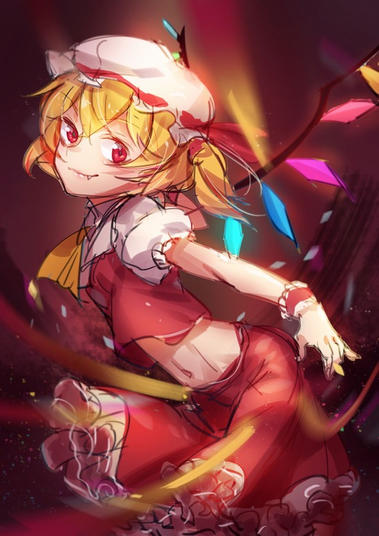 【二次エロ】【東方】フランドール・スカーレットちゃんのセクシャルパンティー丸見えで可愛く恥じらう乙女チックな画像まとめｗｗｗ２ 12