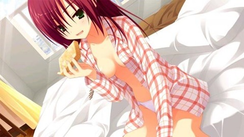 裸にシャツを羽織った女の子の二次エロ画像①　25枚 7