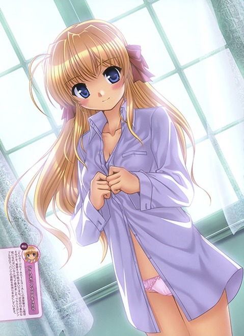 裸にシャツを羽織った女の子の二次エロ画像⑬　25枚 10