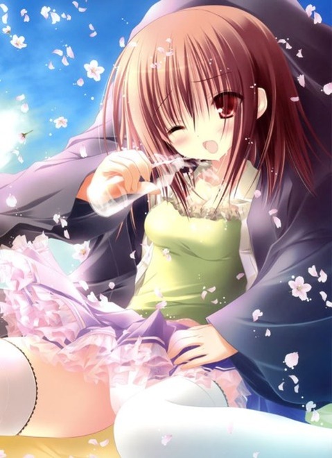 ニーソ・ニーハイを履いた女の子の二次エロ画像⑧　100枚 60