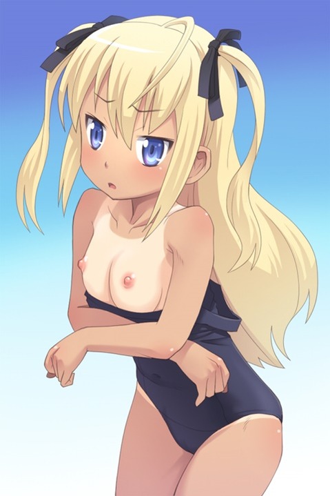 日焼け跡が色っぽい女の子の二次エロ画像③　100枚 81
