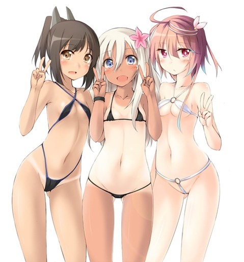日焼け跡が色っぽい女の子の二次エロ画像①　100枚 38