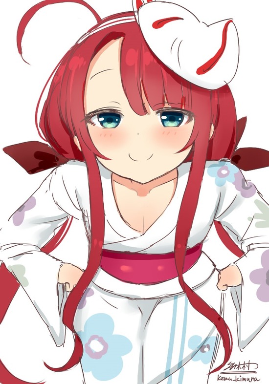 【非エロ】【二次画像】可愛い艦これ娘「江風ちゃん」のピンク髪に萌えキュンな画像がみたい！① 14