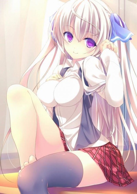 ニーソ・ニーハイを履いた女の子の二次エロ画像⑥　100枚 15