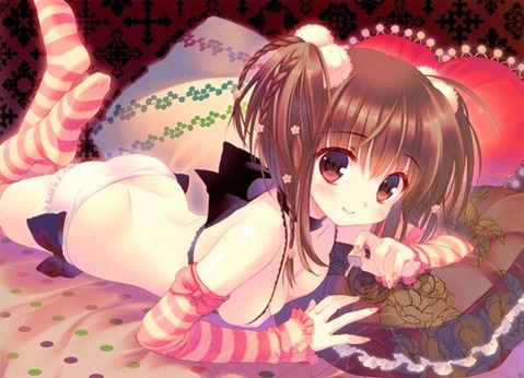ニーソ・ニーハイを履いた女の子の二次エロ画像⑥　100枚 79