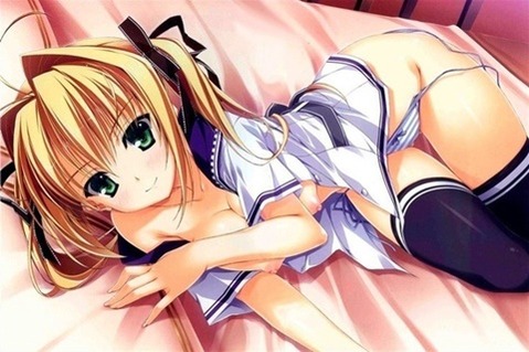 ニーソ・ニーハイを履いた女の子の二次エロ画像②　100枚 30