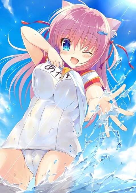 スク水(スクール水着)を着てる可愛い女の子の二次エロ画像④　100枚 41