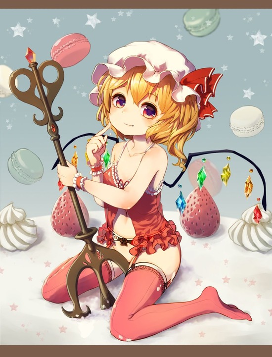 【二次エロ】【東方】フランドール・スカーレットちゃんのセクシャルパンティー丸見えで可愛く恥じらう乙女チックな画像まとめｗｗｗ１ 6
