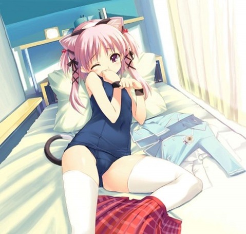 ニーソ・ニーハイを履いた女の子の二次エロ画像⑤　100枚 11