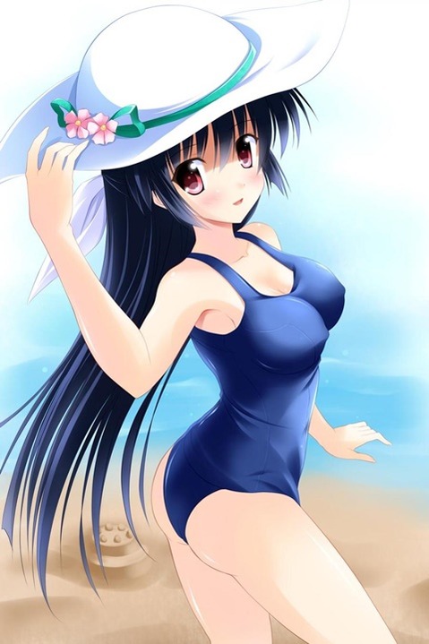 スク水(スクール水着)を着てる可愛い女の子の二次エロ画像①　100枚 64