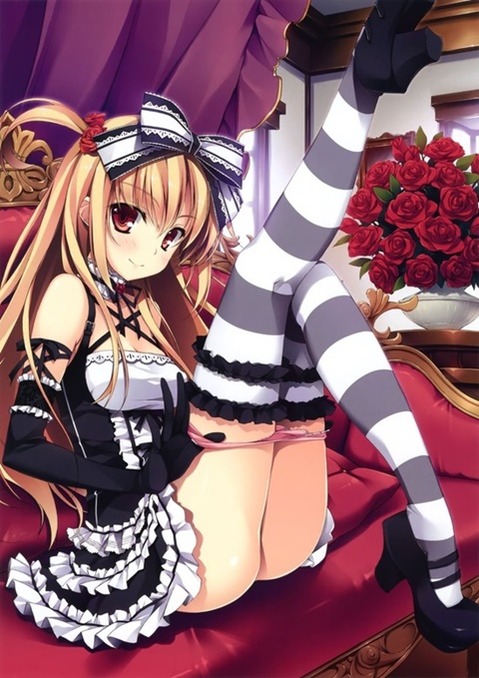 ニーソ・ニーハイを履いた女の子の二次エロ画像⑦　100枚 88