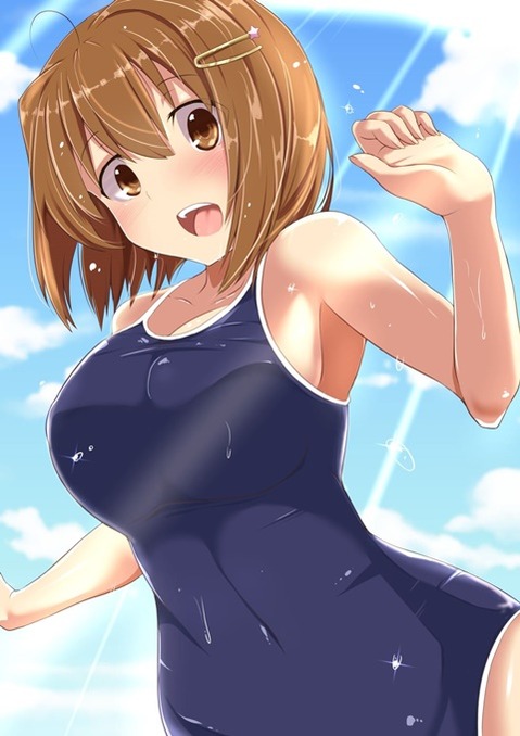スク水(スクール水着)を着てる可愛い女の子の二次エロ画像⑥　100枚 95