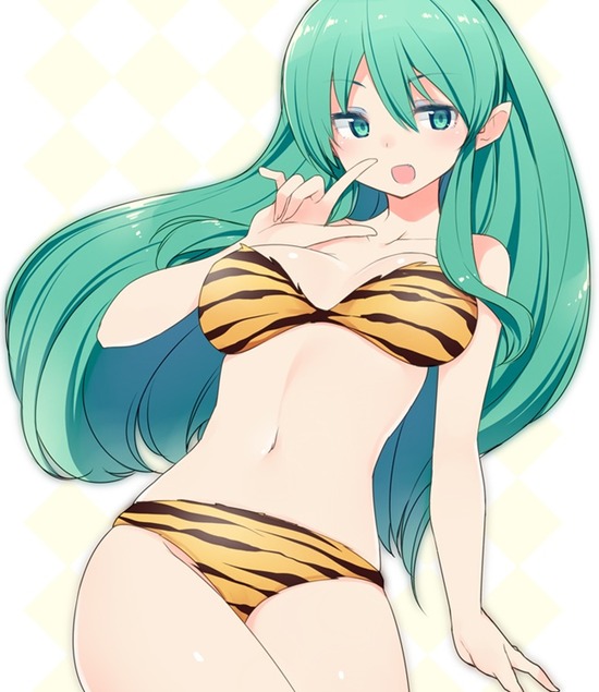 【二次エロ】虎柄のビキニを着ている可愛い女の子たちのエロ画像がみたい！① 21