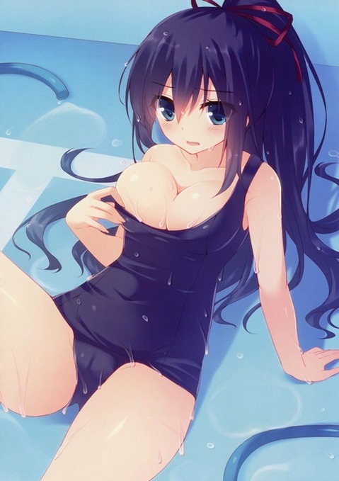 スク水(スクール水着)を着てる可愛い女の子の二次エロ画像②　100枚 2