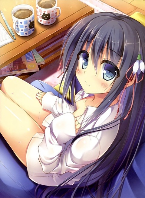 裸にシャツを羽織った女の子の二次エロ画像⑧　25枚 11