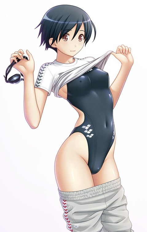 スク水(スクール水着)を着てる可愛い女の子の二次エロ画像④　100枚 80