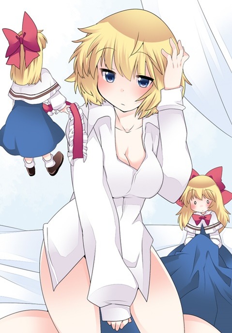 裸にシャツを羽織った女の子の二次エロ画像⑧　25枚 15