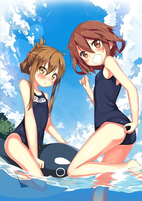 スク水(スクール水着)を着てる可愛い女の子の二次エロ画像①　100枚 57