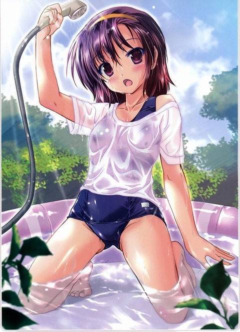 スク水(スクール水着)を着てる可愛い女の子の二次エロ画像①　100枚 74